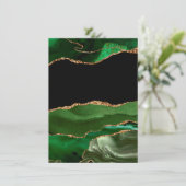 Faux Emerald Green Marked Agate Contemmodern Menu (Staand voorkant)