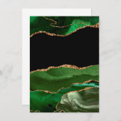 Faux Emerald Green Marked Agate Contemmodern Menu (Voorkant / Achterkant)