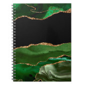 Faux Emerald Green Marked Agate Contemmodern Notitieboek (Voorkant)