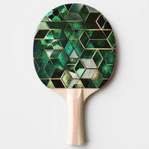 Faux Emerald, groen en goud, geometrisch