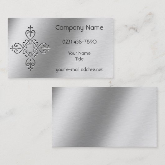 Faux Etched Aluminium Design Visitekaartje (Voorkant / Achterkant)