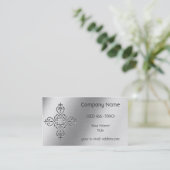 Faux Etched Aluminium Design Visitekaartje (Staand voorkant)