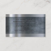 Faux Etched Metallic Bord Blue Visitekaartje (Voorkant)