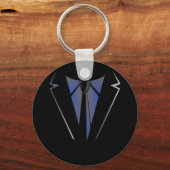 Faux Fake Tuxedo Suit Vest en stropdas Independenc Sleutelhanger (Voorkant)