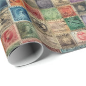 Faux Fantasy Postzegel Collage 7 Cadeaupapier (Rol Hoek)