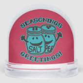 Faux Felt Style Salt & Pepper Seasonings Greetings Sneeuwbol (Achterkant)