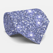 Faux Festive Elegant Blue Glitter Sparkles Stropdas (Opgerold)
