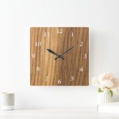 Faux Fined Barn Wood Clock Vierkante Klok (Huis)