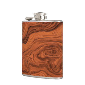 Faux fineer patroon van walnotenhout heupfles (Links)