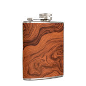 Faux fineerlookpatroon van walnotenhout heupfles (Rechts)