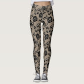 Faux Fishnet Black Lace Leggings (Voorkant)