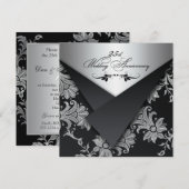 FAUX Flaps 25th Wedding Jubileum Uitnodiging (Voorkant / Achterkant)