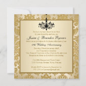FAUX Flaps Damask 10e jubileum uitnodiging (Achterkant)