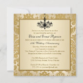 FAUX Flaps Damask 22e Verjaardagsuitnodiging Kaart (Achterkant)