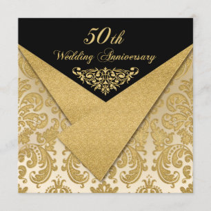 FAUX Flaps Damask 50th Jubileum Uitnodiging 2