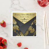 FAUX Flaps Floral 50ste bruiloft Jubileum servette Servetten (Insitu)