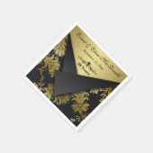 FAUX Flaps Floral 50ste bruiloft Jubileum servette Servetten (Hoek)