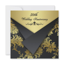 FAUX Flaps Floral 50th Jubileum Uitnodiging