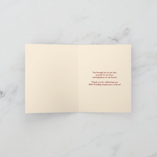 FAUX Flaps Gouden Jubileum Dankkaart (Binnen)