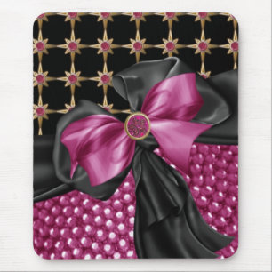 faux flowered, juwelen & Rhinestone mousepad Muismat
