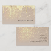 faux foil drift glitter background visitekaartje (Voorkant / Achterkant)