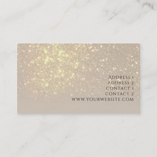 faux foil drift glitter background visitekaartje (Achterkant)