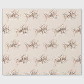 Faux-foil Elegant Grateful Script for Thanksgiving Cadeaupapier (Vlak)