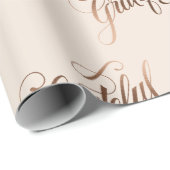 Faux-foil Elegant Grateful Script for Thanksgiving Cadeaupapier (Rol Hoek)