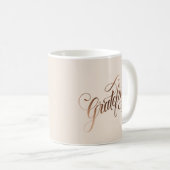 Faux-foil Elegant Grateful Script for Thanksgiving Koffiemok (Voorkant rechts)