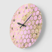 faux foil en chunky glitter honingraat grote klok (Hoek)