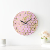 faux foil en chunky glitter honingraat grote klok (Huis)