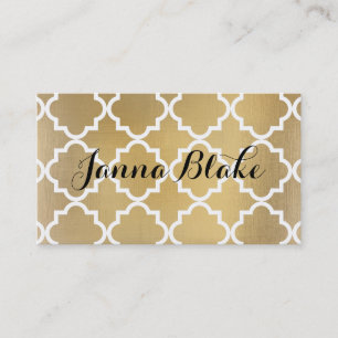 Faux Foil Quatrefoil Visitekaartje