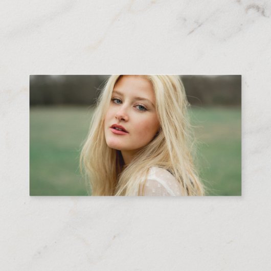 Faux Foil Social Media Logo & Foto Visitekaartje (Achterkant)