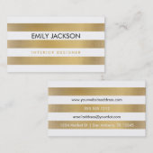 Faux Foil Stripes Visitekaartje (Voorkant / Achterkant)