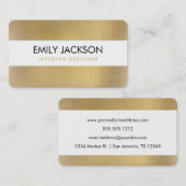 Faux Foil Visitekaartje - afgeronde hoeken (Voorkant / Achterkant)