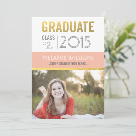 Faux Folie Afstuderen Kaart (Staand voorkant)