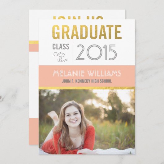 Faux Folie Afstuderen Kaart (Voorkant / Achterkant)