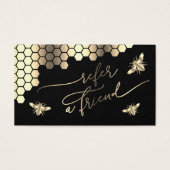 faux folie bees design refercard visitekaartje (Voorkant)