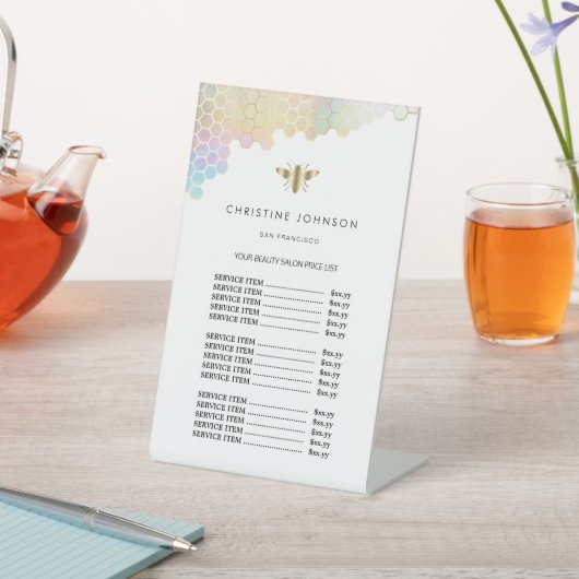 Faux folie Bijenprijslijst Pedestal teken Reclamebord Met Voetstuk (Insitu)