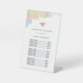 Faux folie Bijenprijslijst Pedestal teken Reclamebord Met Voetstuk (Voorkant)