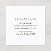 FAUX folie cirkel roze waterverf Vierkante Visitekaartje (Achterkant)