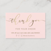 faux folie dank u kaart visitekaartje (Voorkant)