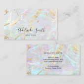 Faux folie details FAUX opaal steen Visitekaartje (Voorkant / Achterkant)