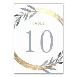 faux folie en stoffig blauw Tabel Nummer 10 Kaart