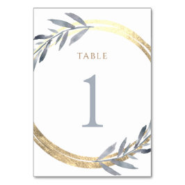 faux folie en stoffig blauw Tabel Nummer 1 Kaart