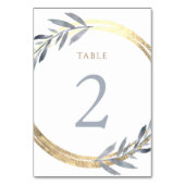 faux folie en stoffig blauw Tabel Nummer 2 Kaart (Achterkant)