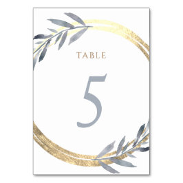 faux folie en stoffig blauw Tabel Nummer 5 Kaart