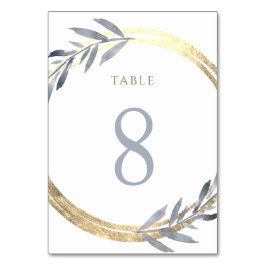 faux folie en stoffig blauw Tabel Nummer 8 Kaart