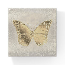 FAUX folie glitter butterfly Paperweight
