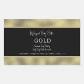 Faux Folie Gold Bath Branding Verpakking Rechthoekige Sticker (Voorkant)